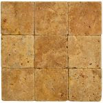 Kamień Naturalny Trawertyn Golden Sienna 1x10x10 antyk 50szt./0,5m2