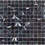 Mozaika Marmur Nero Marquina 2,3x2,3 cm FM- 156 1x30,5x30,5, polerowany