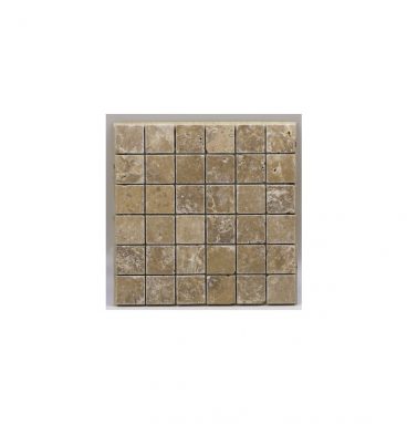 Mozaika Trawertyn Midas Brown 4,8x4,8 cm FM-143 1x30,5x30,5, antykowany