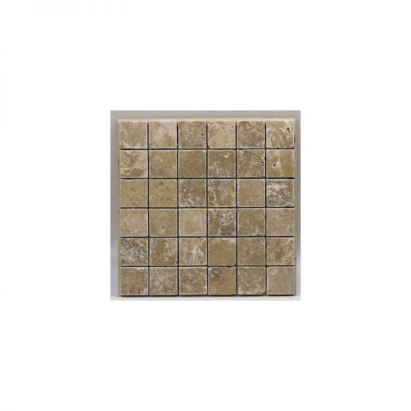 Mozaika Trawertyn Midas Brown 4,8x4,8 cm FM-143 1x30,5x30,5, antykowany