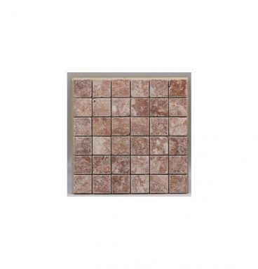 Mozaika Trawertyn Midas Red 4,8x4,8 cm FM-200 1x30,5x30,5, antykowany