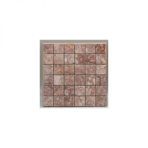 Mozaika Trawertyn Midas Red 4,8x4,8 cm FM-200 1x30,5x30,5, antykowany