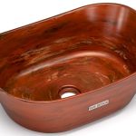 Umywalka 50 cm LIBRA BASIC - AGED METAL metaliczny czerwony i miedziany