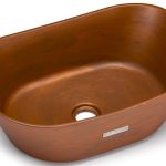 Umywalka 50 cm LIBRA BASIC AGED METAL miedziany i brązowy