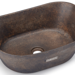 Umywalka 50 cm LIBRA BASIC  COLORED BRUSH niebiesko-szary i ochra