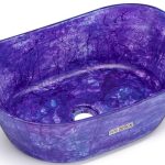 Umywalka 50 cm LIBRA BASIC FANTASIA fioletowo-niebieski,