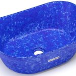 Umywalka 50 cm LIBRA BASIC  FINGER PAINTING niebieski
