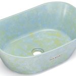 Umywalka 50 cm LIBRA BASIC  GRANITE niebieski i zielony
