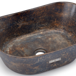 Umywalka 50 cm LIBRA BASIC  GRANITE niebiesko-szary i ochra
