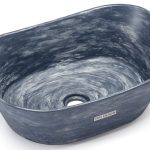 Umywalka 50 cm LIBRA BASIC  PATINA niebiesko-szary