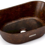 Umywalka 50 cm LIBRA BASIC - SMOKED METAL miedziany i czarny