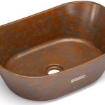 Umywalka 50 cm LIBRA BASIC  SMOKED METAL miedziany i szary