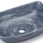 Umywalka 50 cm VIRGO BASIC - PATINA, niebiesko-szary