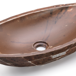 Umywalka 60 cm DIAMOND BASIC  ABSTRACT, brązowy i czarny