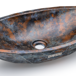 Umywalka 60 cm DIAMOND BASIC  ALCHEMY niebieski, czarny i miedziany