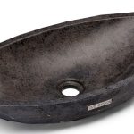 Umywalka 60 cm DIAMOND BASIC  DARK STONE niebieski, ochra i czarny