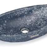 Umywalka 60 cm DIAMOND BASIC FINGER PAINTING, niebiesko-szary