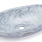 Umywalka 60 cm DIAMOND BASIC  FUZZY, niebiesko-szary