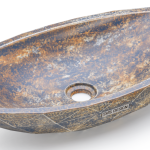 Umywalka 60 cm DIAMOND BASIC  GRANITE niebiesko-szary i ochra