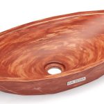 Umywalka 60 cm DIAMOND BASIC  PATINA, brązowo-czerwony