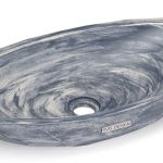 Umywalka 60 cm DIAMOND BASIC  PATINA, niebiesko-szary