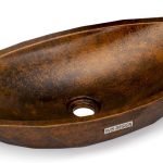 Umywalka 60 cm DIAMOND BASIC  SMOKED METAL, czarny i miedziany