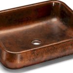 Umywalka 60 cm PERSEUS BASIC - SMOKED METAL, miedziany i czarny