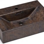 Umywalka 60 cm PYXIS BASIC   DARK STONE niebieski, ochra i czarny