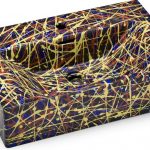 Umywalka 60 cm PYXIS BASIC  PUNK czarny, Mix kolor