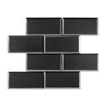 Mozaika szklana Metro Big Black 29,8x29,8  HC
