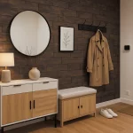 Rustykalna dębowa deska na ścianę  CHOCOLATE GREY