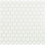 Mozaika szklana CIRCLE WHITE MT 31,5×31,5 biała okrągła