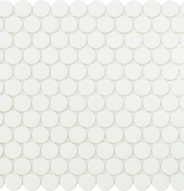 Mozaika szklana CIRCLE WHITE MT 31,5×31,5 biała okrągła