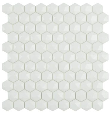Mozaika szklana NORDIC MATT WHITE 910/D HEX 29×30