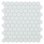 Mozaika szklana NORDIC WHITE MATT 910 HEX 29×30