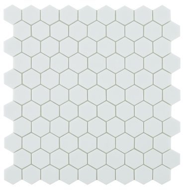 Mozaika szklana NORDIC WHITE MATT 910 HEX 29×30