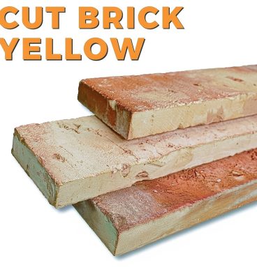 Cut Brick YELLOW - płytki cięte z cegły rozbiórkowej na elewację i do wewnątrz.