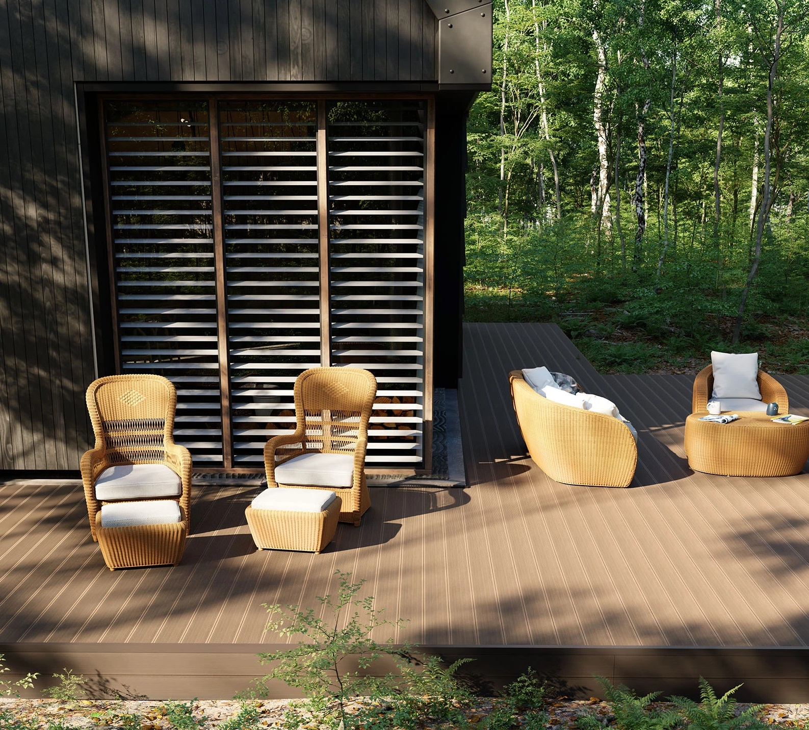 Deska tarasowa kompozytowa BERGDECK B150 Szczotkowana Wild Teak/Miodowy brąz 4m - obrazek 10