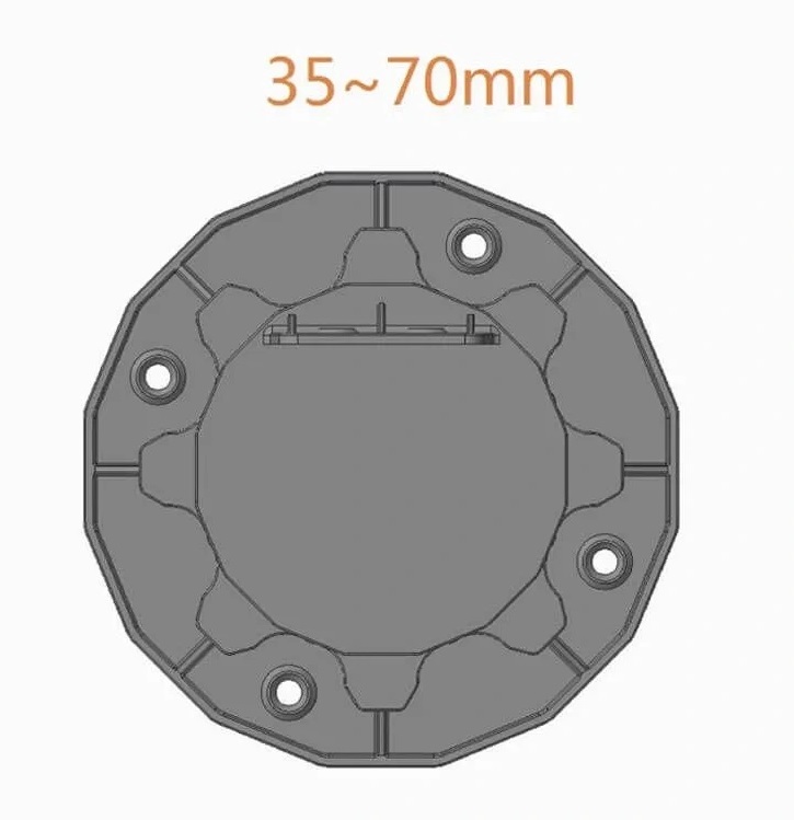Wspornik regulowany pod legar ETL 35-70mm Czarny - obrazek 3