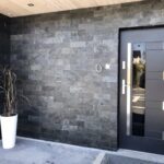 Kamień Elewacyjny Dekoracyjny Na Ścianę Łupek Kwarcytowy Antrazite Dark 30x10cm Naturalny