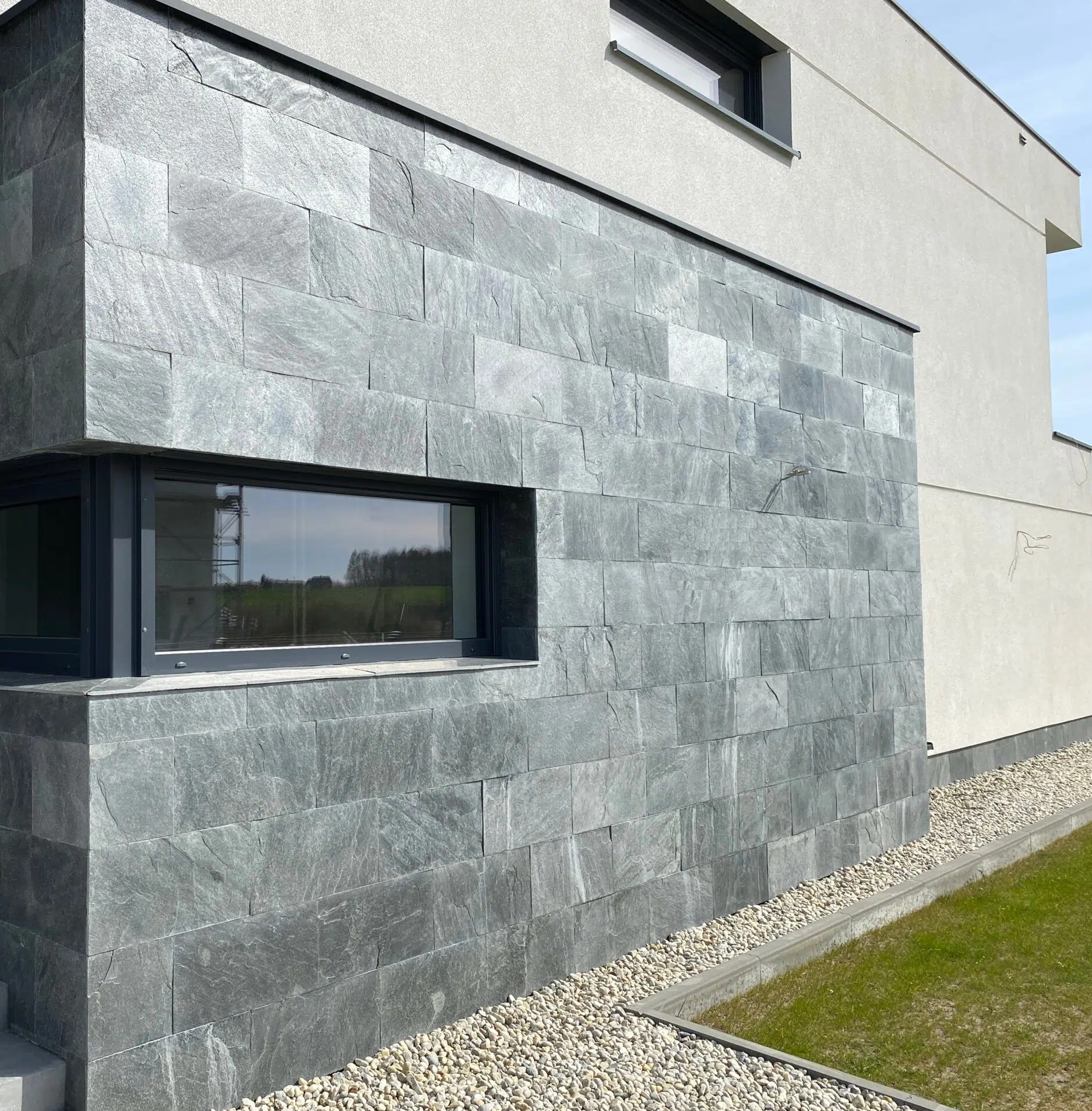 Kamień Elewacyjny Dekoracyjny Na Ścianę Łupek Kwarcytowy Antrazite Dark 30x10cm Naturalny - obrazek 4