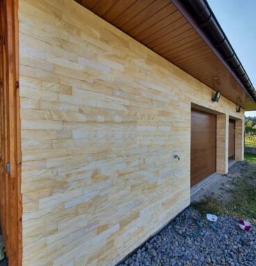 Kamień Elewacyjny Dekoracyjny Na Ścianę Łupek Kwarcytowy Catania Beige 60x15x1,5cm Naturalny
