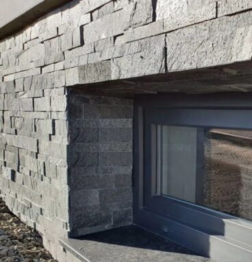 Kamień Elewacyjny Dekoracyjny Na Ścianę Łupek Kwarcytowy Antrazite Dark 60x15x1,5cm Naturalny