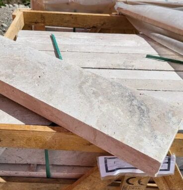 Opornik Trawertyn BIANCHE Bębnowane Naturalne 100x20x6cm
