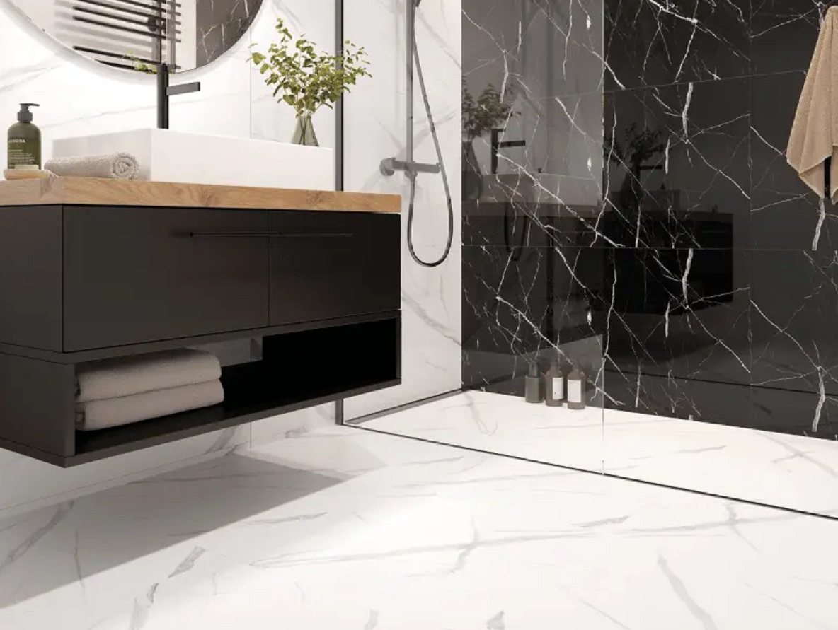PRÓBKA Panel Winylowy SPC -WHITE MARBLE- 30x10cm - obrazek 3