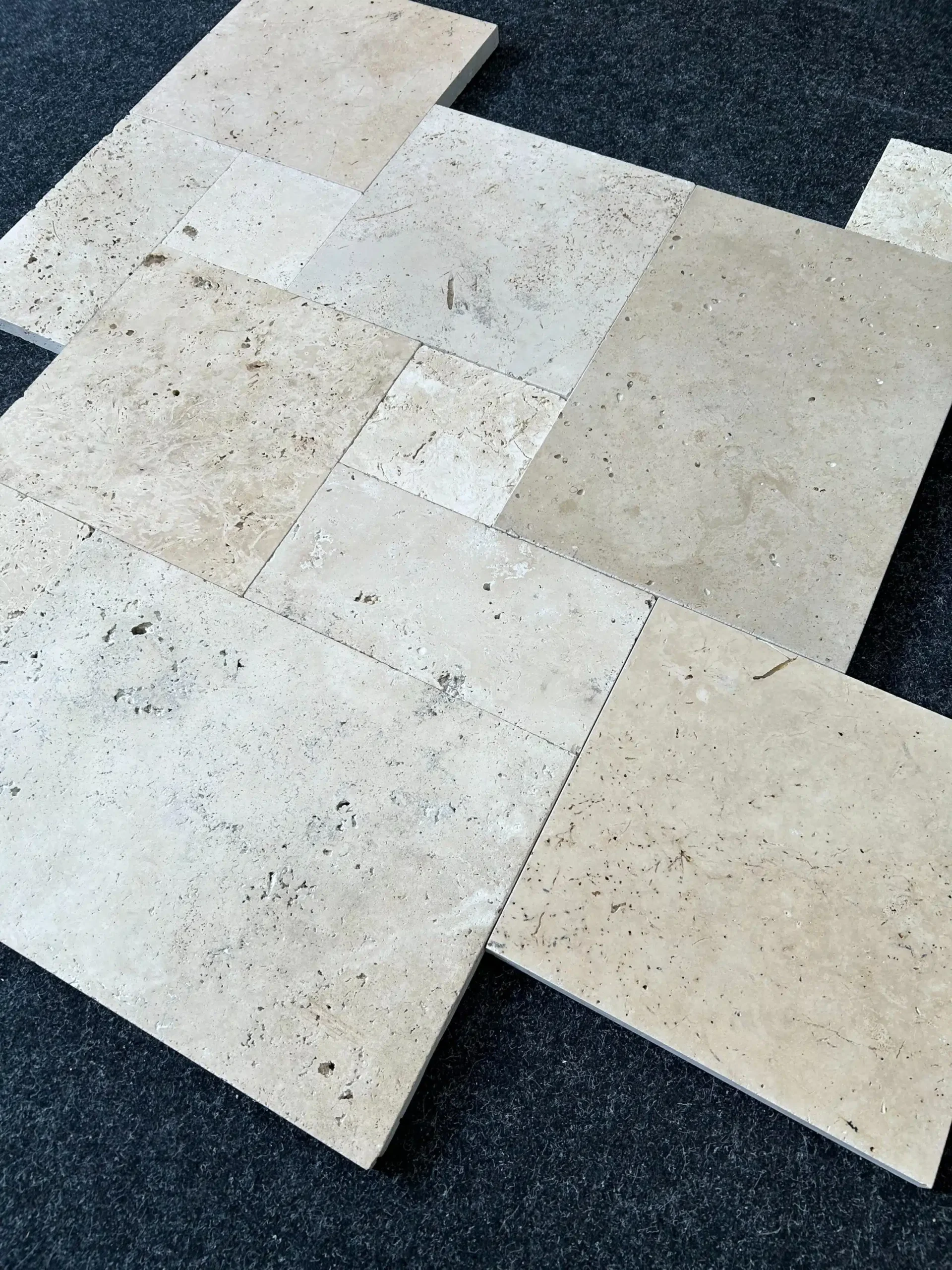 Komplet Kamienny Płytki Trawertyn BIANCHE 0,742m2, 3cm - obrazek 5