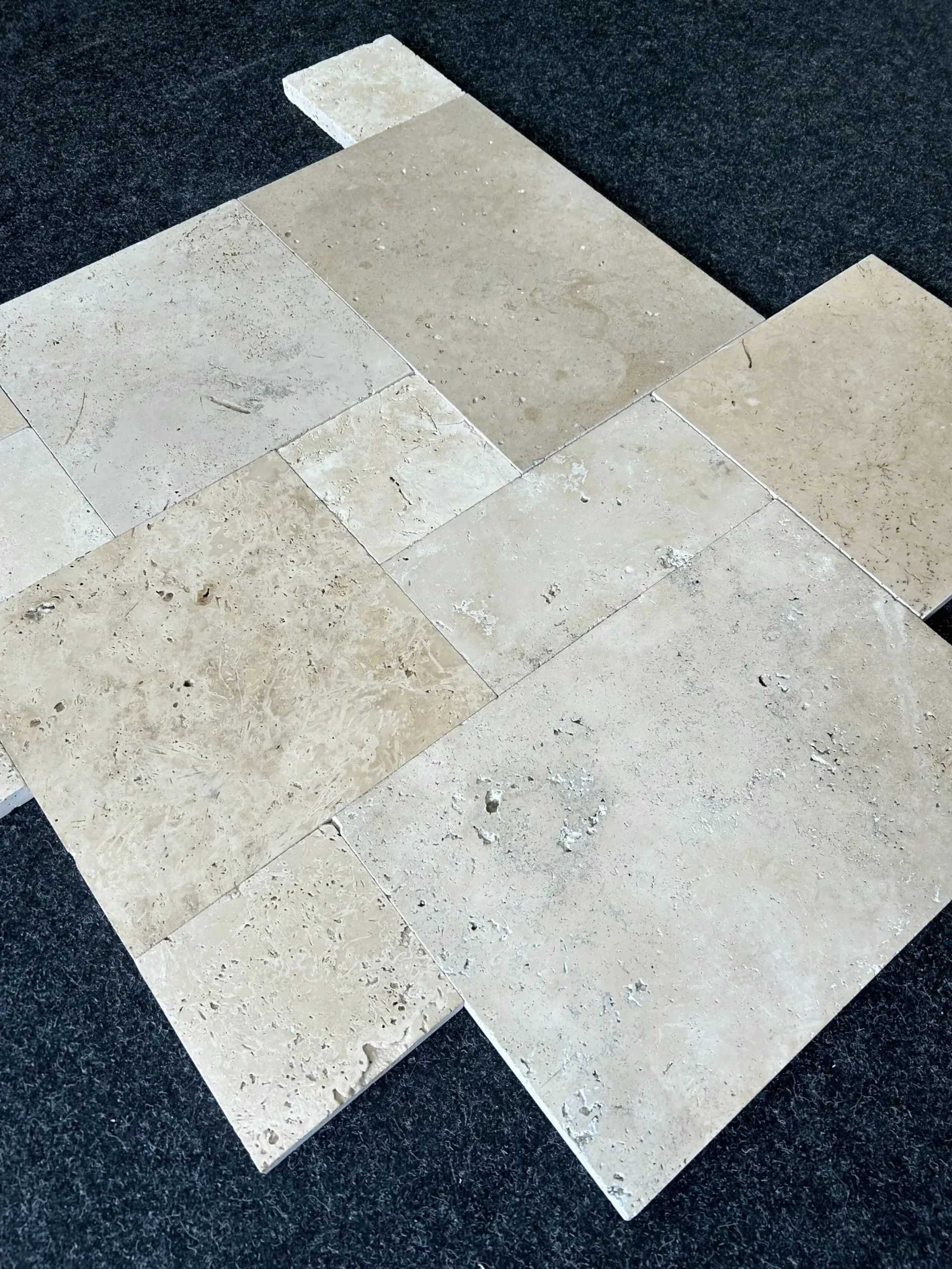 Komplet Kamienny Płytki Trawertyn BIANCHE 0,742m2, 3cm - obrazek 6