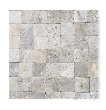 Trawertyn DOLOMITI GRIGIO Bębnowane Naturalne 10x10x1cm