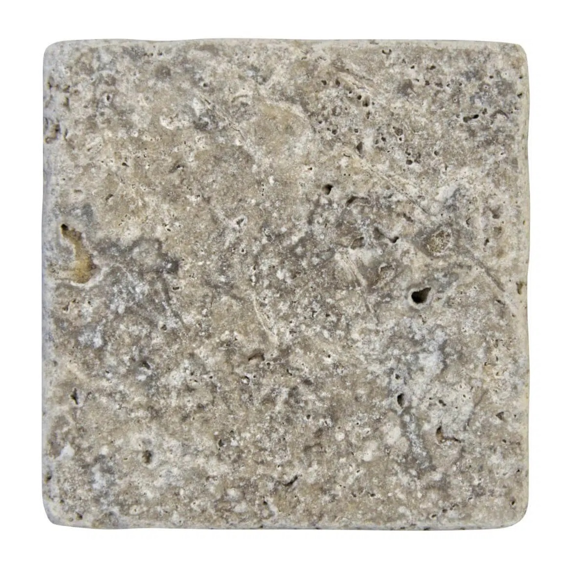 Trawertyn DOLOMITI GRIGIO Bębnowane Naturalne 10x10x1cm - obrazek 2