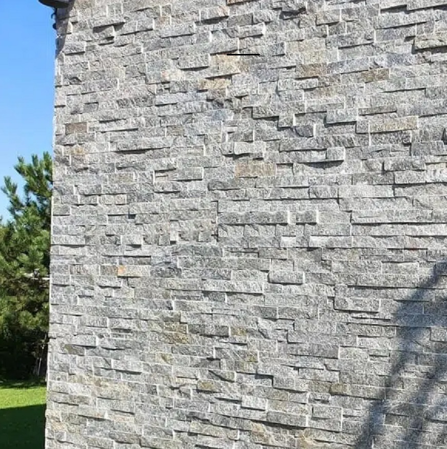 Kamień Elewacyjny Dekoracyjny Na Ścianę Łupek Kwarcytowy Perugia Green 60x15x1,5cm Naturalny